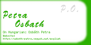 petra osbath business card