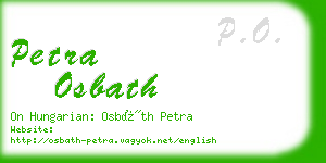 petra osbath business card